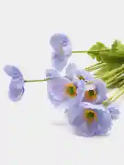 Голубой искусственные цветы маки, ветка мака 1шт, 3шт