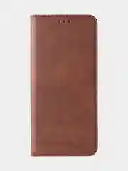 Коричневый чехол-книжка GQ для Redmi 10C / Poco C40 из высококачественной искусственной кожи
