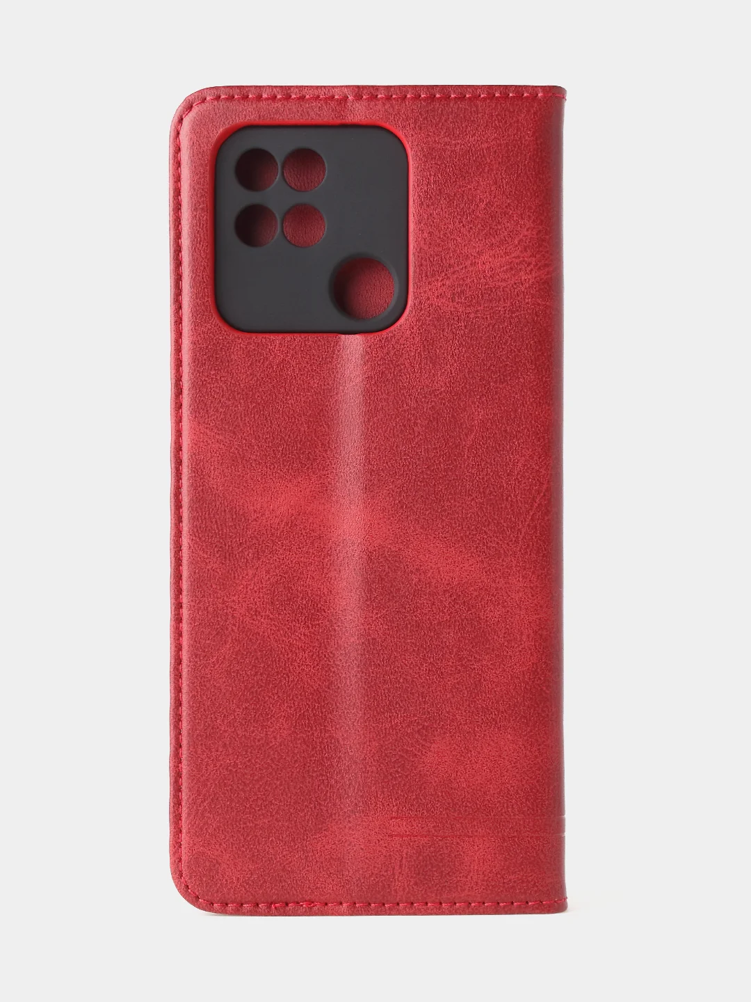 Красный чехол-книжка GQ для Redmi 10C / Poco C40 из высококачественной искусственной кожи