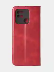 Красный чехол-книжка GQ для Redmi 10C / Poco C40 из высококачественной искусственной кожи