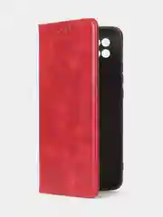 Красный чехол-книжка GQ для Redmi 10C / Poco C40 из высококачественной искусственной кожи