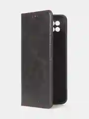 Черный чехол-книжка GQ для Redmi 10C / Poco C40 из высококачественной искусственной кожи