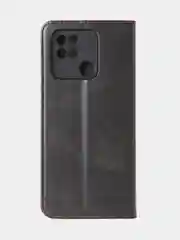 Черный чехол-книжка GQ для Redmi 10C / Poco C40 из высококачественной искусственной кожи