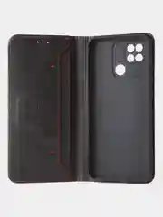 Черный чехол-книжка GQ для Redmi 10C / Poco C40 из высококачественной искусственной кожи