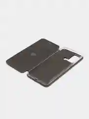 Серебряный чехол-книжка для Infinix Smart 6 Plus, Инфиникс Смарт 6 Плюс