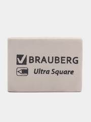 Ластик, резинка стирательная для карандаша Brauberg белый, натуральный каучук, 228707