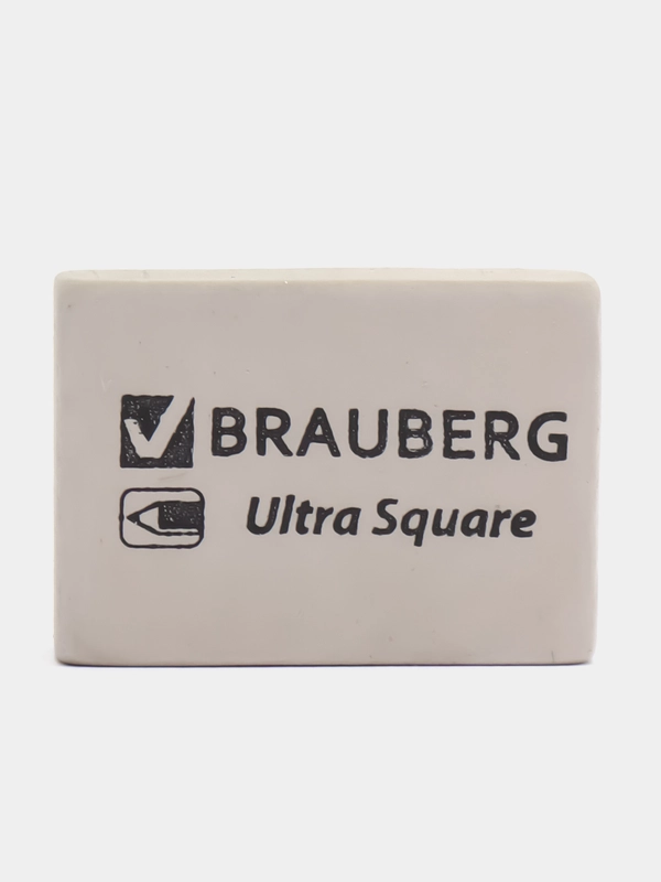 Ластик, резинка стирательная для карандаша Brauberg белый, натуральный каучук, 228707