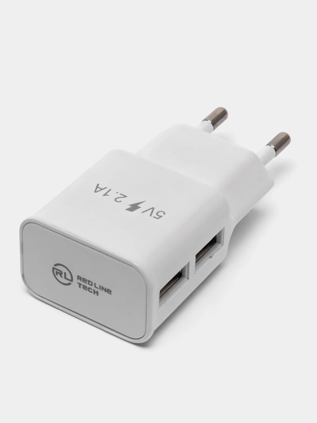 Зарядное устройство сетевое (220 В) Red Line Nt-2a кабель microUSB 1 м, 2 порта Usb 453424
