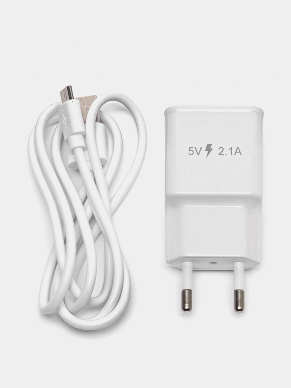 Зарядное устройство сетевое (220 В) Red Line Nt-2a кабель microUSB 1 м, 2 порта Usb 453424