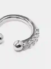 Клипса каффа серьга, со стразами 8мм