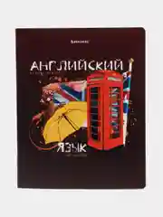 Тетрадь общая для школы Original 48 листов Английский Язык, клетка, Brauberg, 404299