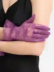 Розовый перчатки женские, свадебные, кружевные