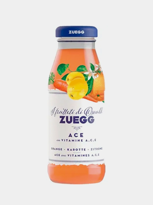 Напиток сокосодержащий ZUEGG Апельсин-морковь-лимон с витаминами A, C, E, 200мл