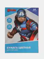 Бумага цветная двухсторонняя, А4, 16 листов, 16 цветов