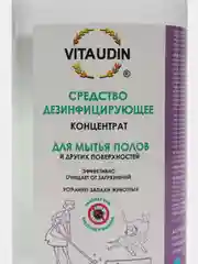Средство для мытья полов, 1 литр, от запахов, дезинфицирующий, Vita Udin аромат "Полевые цветы"