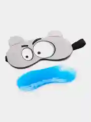 Серый металлик маска для сна, с охлаждающим гелем