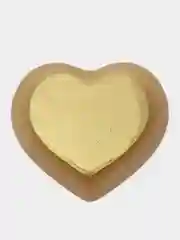 Белый подставка сердце для свечей и украшений Лист, из гипса, ручной работы/ декоративная тарелка