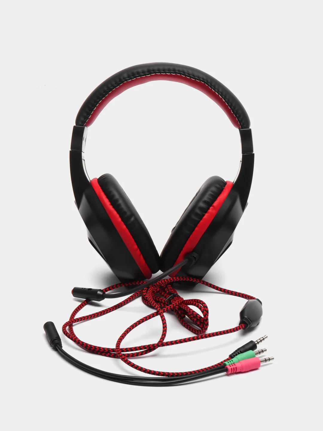 Красный игровые проводные наушники Borofone BO104, полноразмерные, с микрофоном