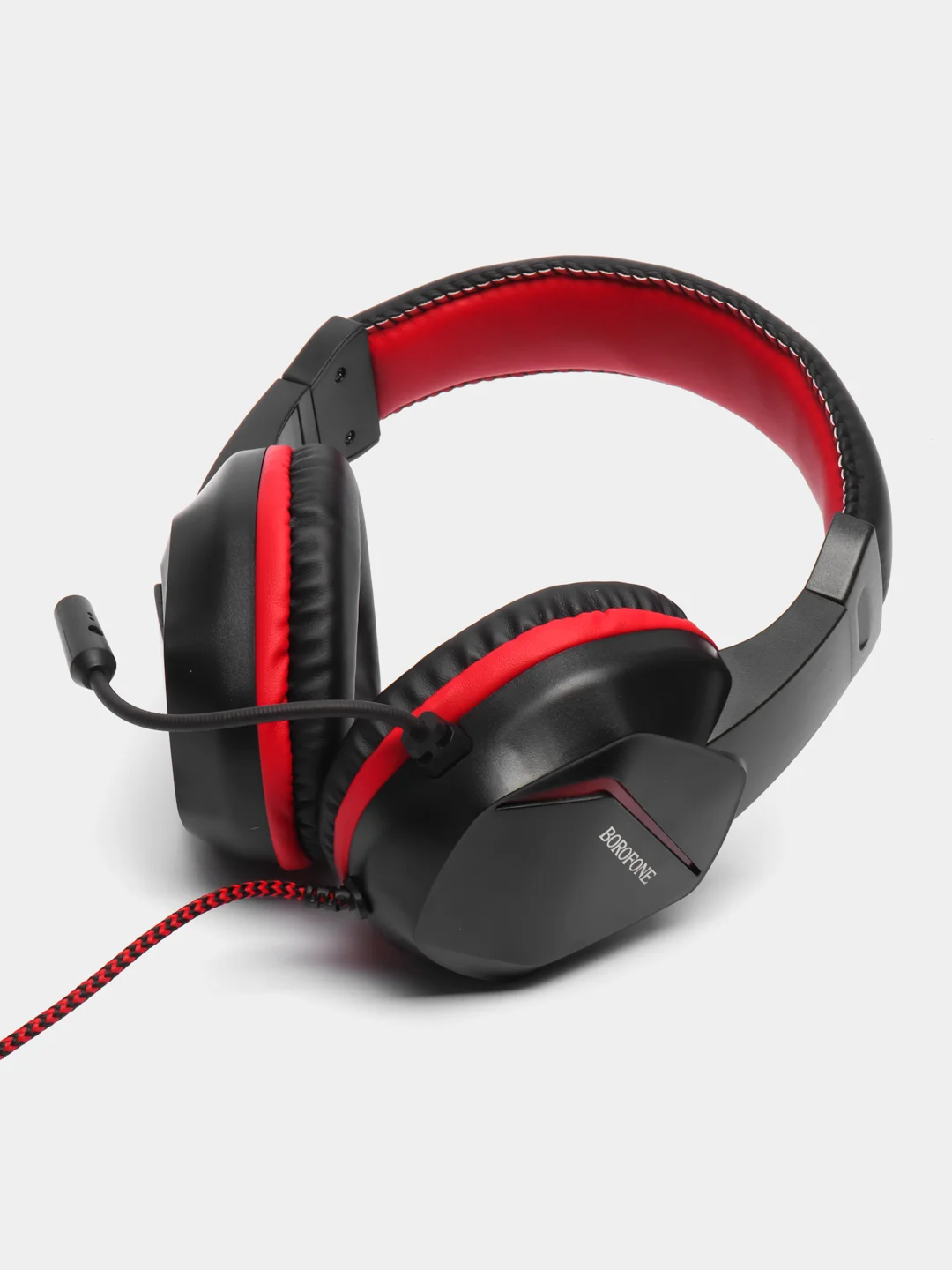 Красный игровые проводные наушники Borofone BO104, полноразмерные, с микрофоном