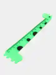 Салатовый линейка пластиковая школьная детская фигурная, 15 см