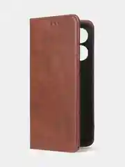 Коричневый чехол-книжка GQ для Tecno Spark 10 / Tecno Spark 10C из искусственной кожи