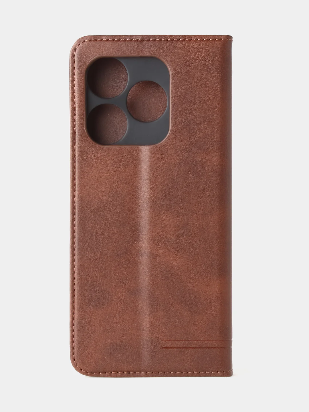 Коричневый чехол-книжка GQ для Tecno Spark 10 / Tecno Spark 10C из искусственной кожи