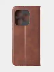 Коричневый чехол-книжка GQ для Tecno Spark 10 / Tecno Spark 10C из искусственной кожи