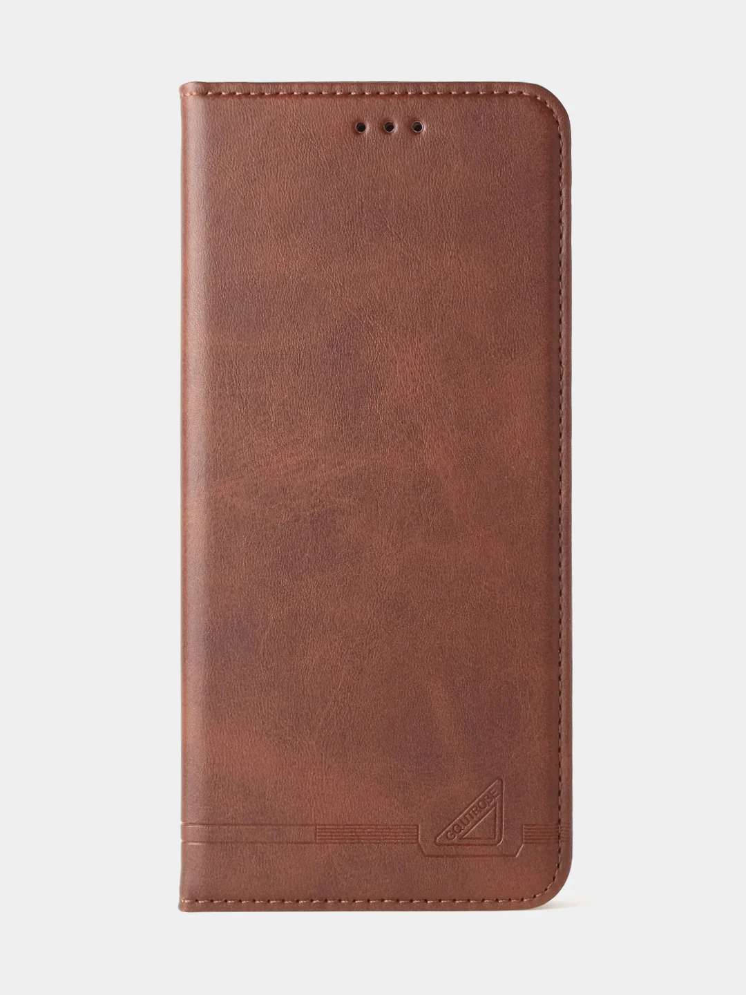 Коричневый чехол-книжка GQ для Tecno Spark 10 / Tecno Spark 10C из искусственной кожи