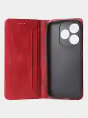 Красный чехол-книжка GQ для Tecno Spark 10 / Tecno Spark 10C из искусственной кожи