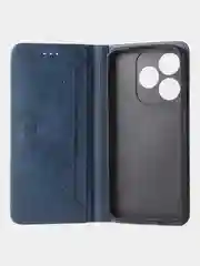 Синий чехол-книжка GQ для Tecno Spark 10 / Tecno Spark 10C из искусственной кожи
