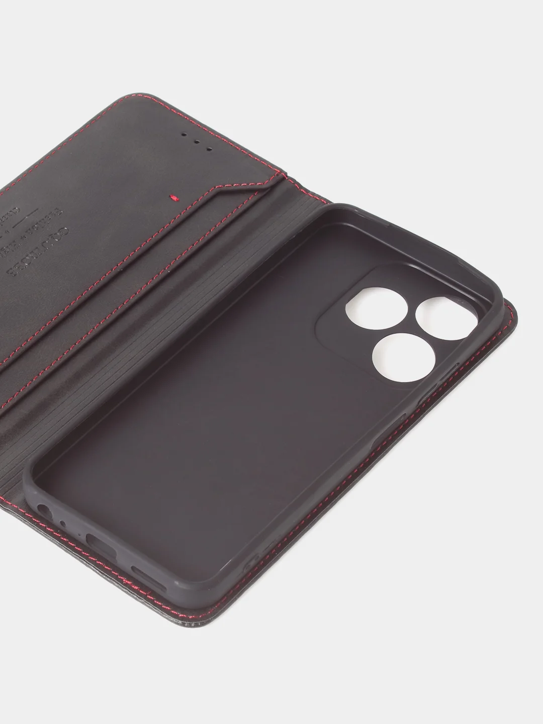 Черный чехол-книжка GQ для Tecno Spark 10 / Tecno Spark 10C из искусственной кожи