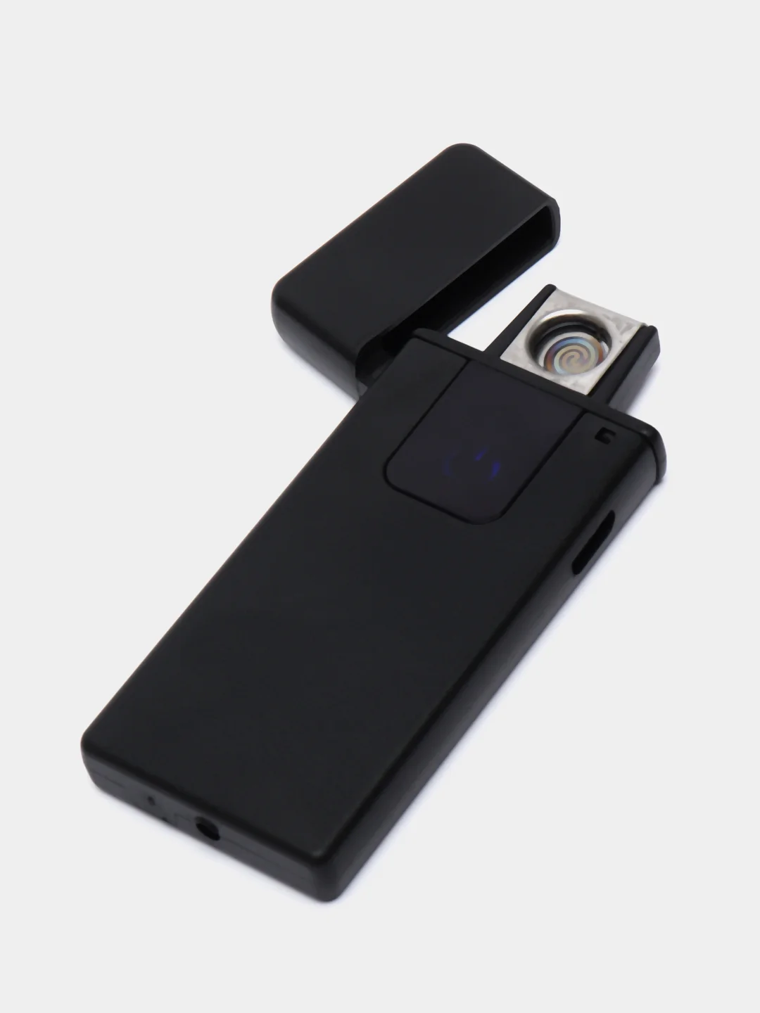 Черный электронная зажигалка USB сенсорная, ветрозащитная, спиральная, без огня (электрическая)