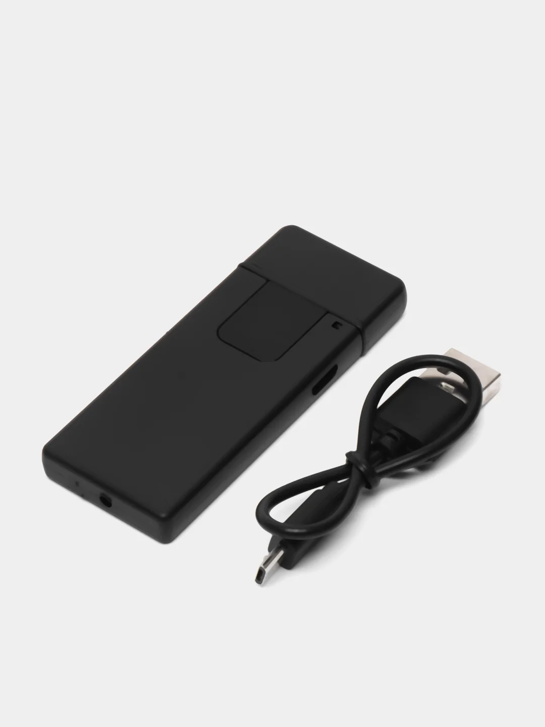 Черный электронная зажигалка USB сенсорная, ветрозащитная, спиральная, без огня (электрическая)