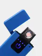 Синий электронная зажигалка USB сенсорная, ветрозащитная, спиральная, без огня (электрическая)