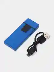Синий электронная зажигалка USB сенсорная, ветрозащитная, спиральная, без огня (электрическая)