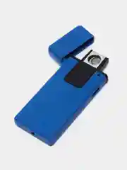 Синий электронная зажигалка USB сенсорная, ветрозащитная, спиральная, без огня (электрическая)