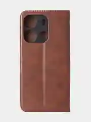 Коричневый чехол-книжка GQ для Tecno Spark GO (2023) / Tecno Pop 7 / Tecno Pop 7 Pro из кожи