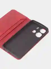 Красный чехол-книжка GQ для Tecno Spark GO (2023) / Tecno Pop 7 / Tecno Pop 7 Pro из кожи