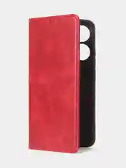 Красный чехол-книжка GQ для Tecno Spark GO (2023) / Tecno Pop 7 / Tecno Pop 7 Pro из кожи