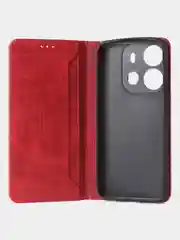 Красный чехол-книжка GQ для Tecno Spark GO (2023) / Tecno Pop 7 / Tecno Pop 7 Pro из кожи