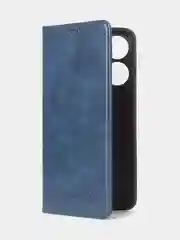 Синий чехол-книжка GQ для Tecno Spark GO (2023) / Tecno Pop 7 / Tecno Pop 7 Pro из кожи