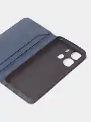 Синий чехол-книжка GQ для Tecno Spark GO (2023) / Tecno Pop 7 / Tecno Pop 7 Pro из кожи