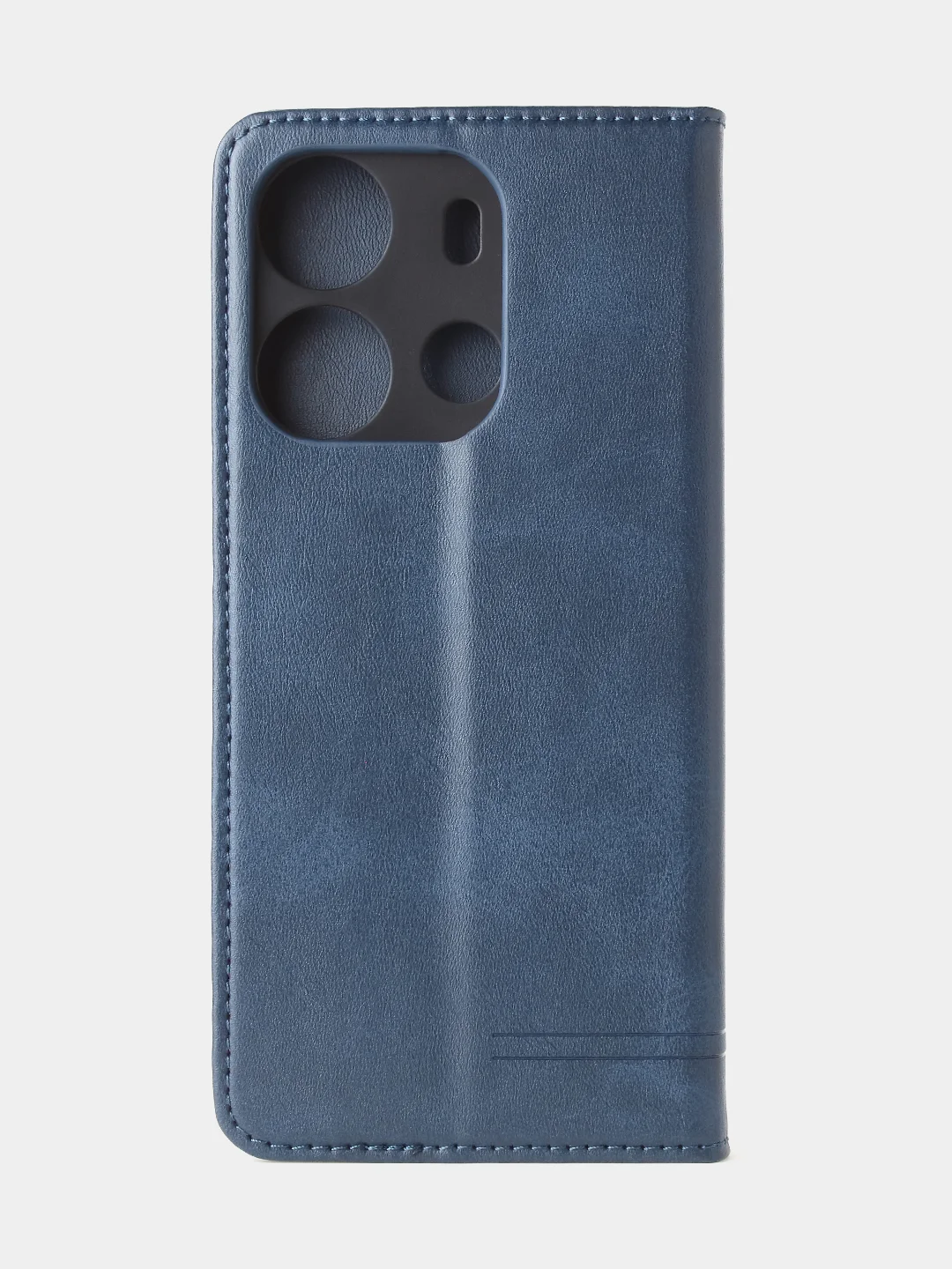 Синий чехол-книжка GQ для Tecno Spark GO (2023) / Tecno Pop 7 / Tecno Pop 7 Pro из кожи