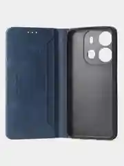 Синий чехол-книжка GQ для Tecno Spark GO (2023) / Tecno Pop 7 / Tecno Pop 7 Pro из кожи