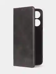 Черный чехол-книжка GQ для Tecno Spark GO (2023) / Tecno Pop 7 / Tecno Pop 7 Pro из кожи