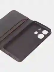 Черный чехол-книжка GQ для Tecno Spark GO (2023) / Tecno Pop 7 / Tecno Pop 7 Pro из кожи