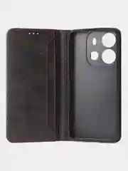 Черный чехол-книжка GQ для Tecno Spark GO (2023) / Tecno Pop 7 / Tecno Pop 7 Pro из кожи