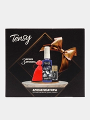 Подарочный набор ароматизаторов для авто: спрей, мешочек, бутылочка