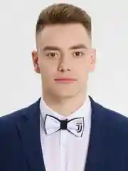 Черный галстук-бабочка "Итальянский болельщик"