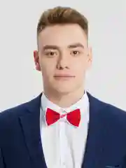 Кремовый галстук-бабочка "Хоккей"